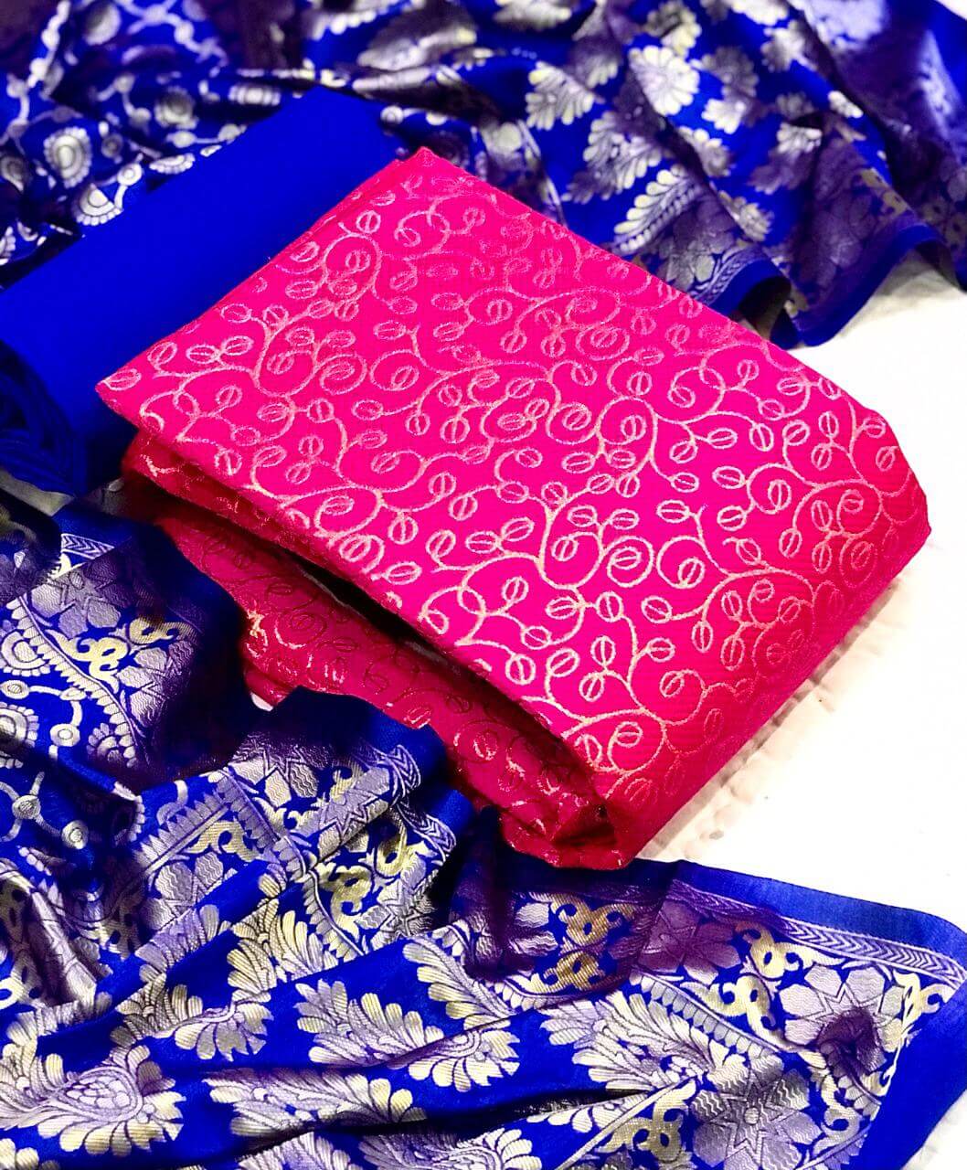 Banarasi Silk Dress  Vol 46 Fancy Ethnic Wear Banarasi Silk Salwar Catalog