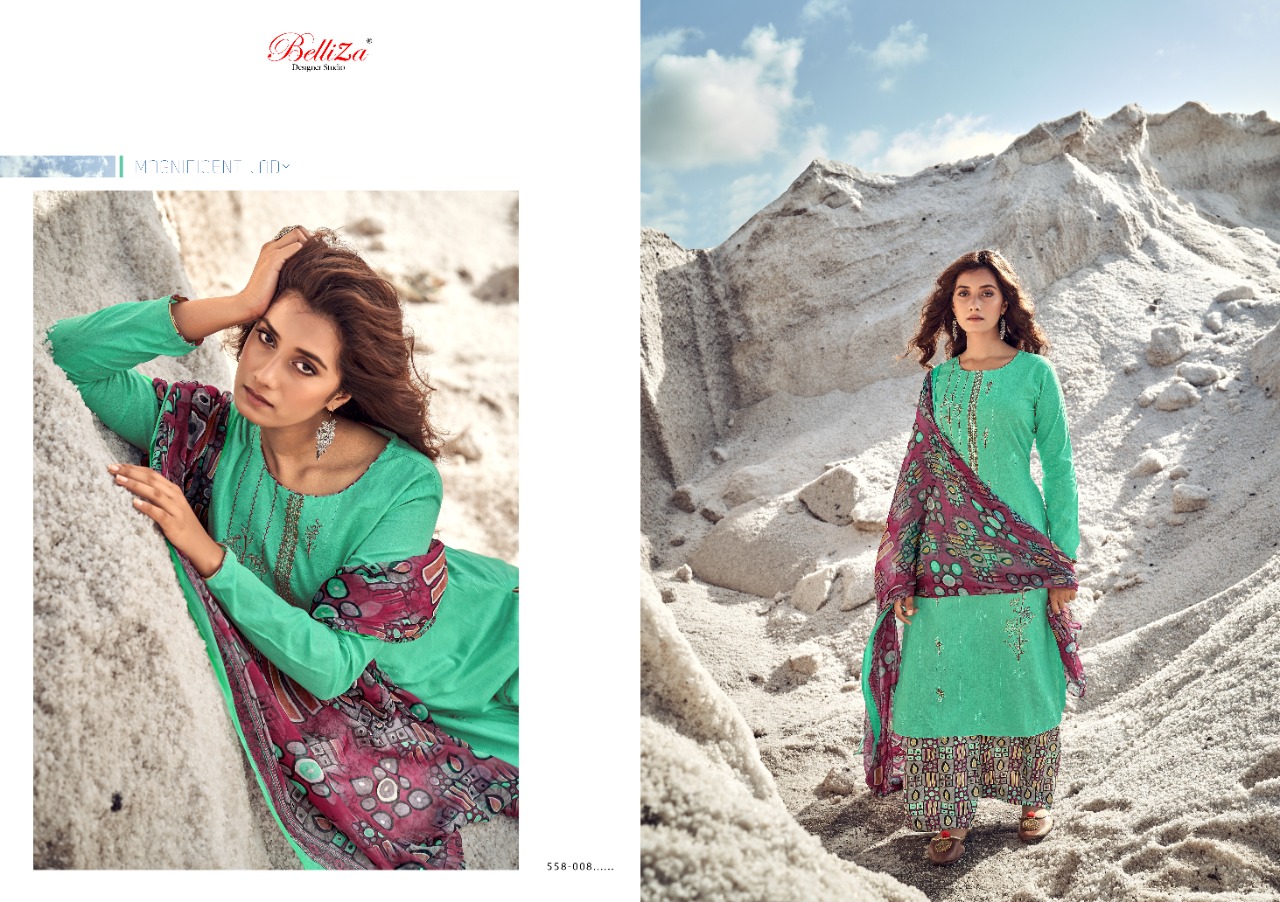 Belliza Nazar-e-patiala Vol 8 Fancy Cotton Embroidery  Designer Dress Material