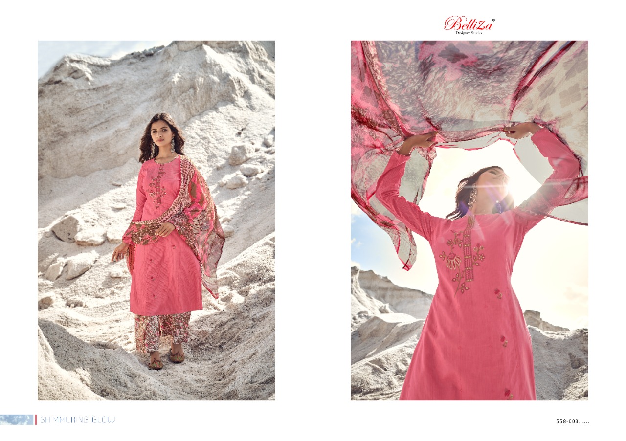 Belliza Nazar-e-patiala Vol 8 Fancy Cotton Embroidery  Designer Dress Material
