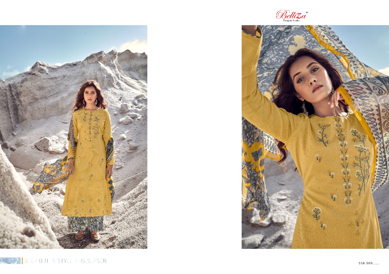 Belliza Nazar-e-patiala Vol 8 Fancy Cotton Embroidery  Designer Dress Material