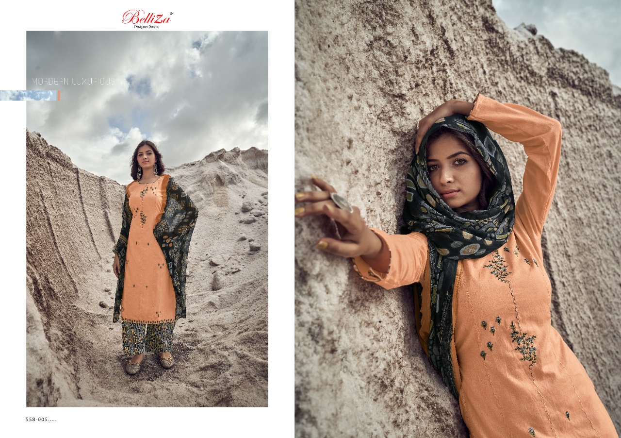 Belliza Nazar-e-patiala Vol 8 Fancy Cotton Embroidery  Designer Dress Material