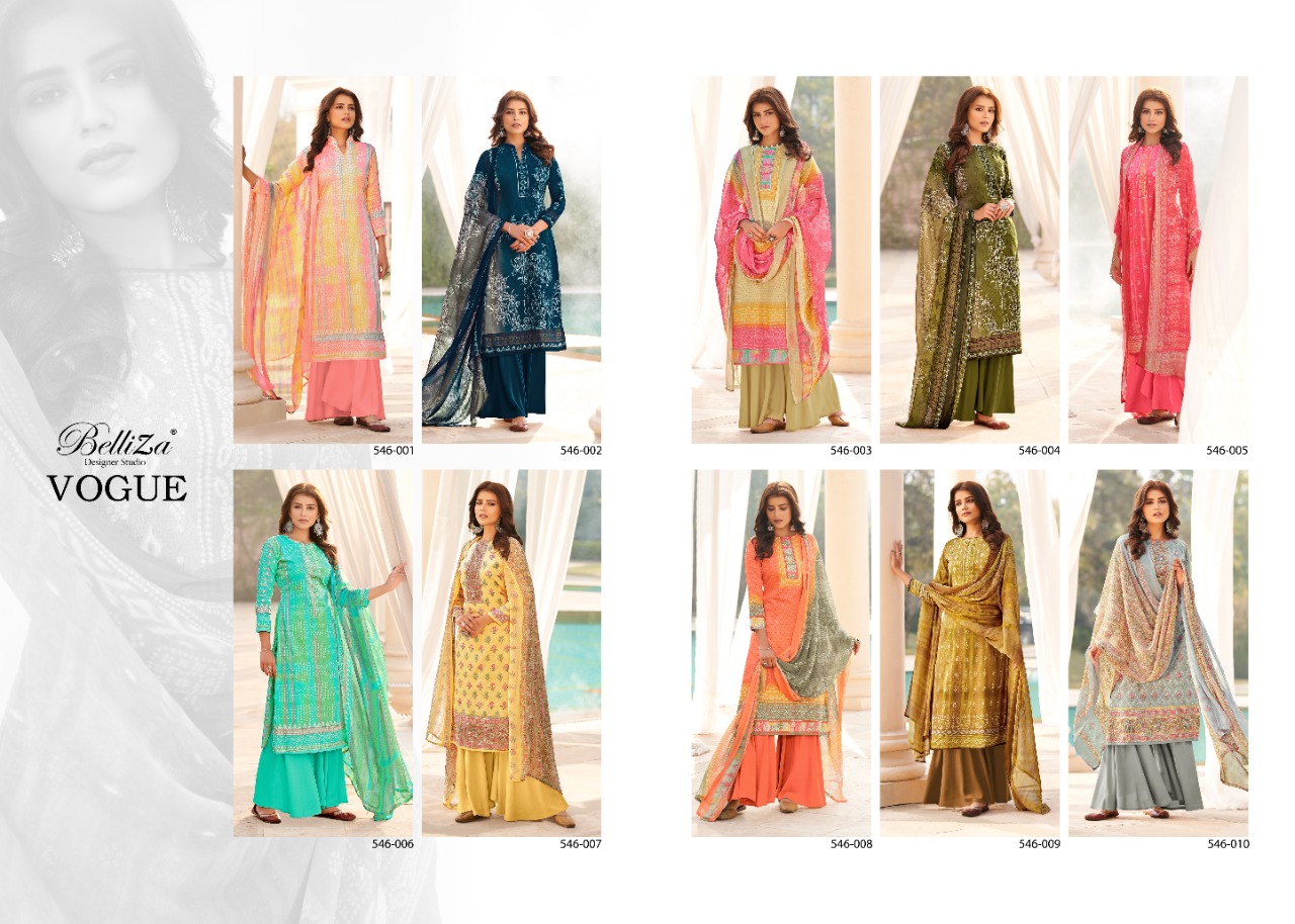 Belliza Vogue Pure Premium  Printed Cotton Dress Materials Wholesaler