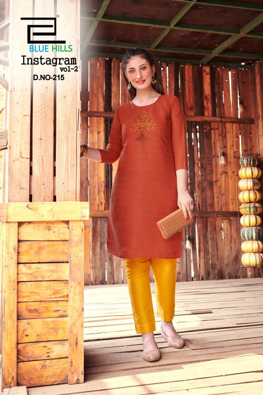 Blue Hills Instagram Vol 2 Designer Kurti Catalog Buy Low Rate Collection