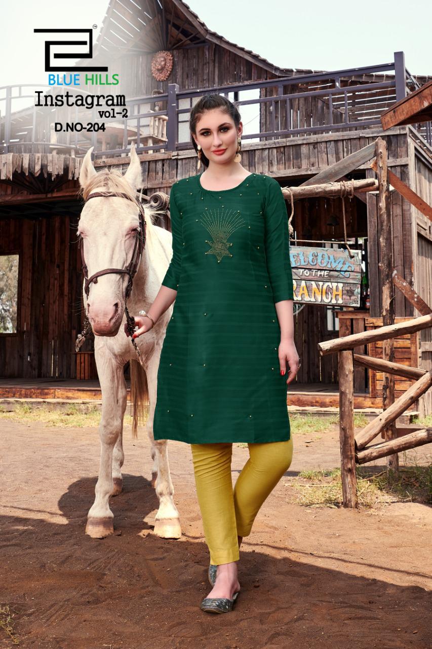 Blue Hills Instagram Vol 2 Designer Kurti Catalog Buy Low Rate Collection