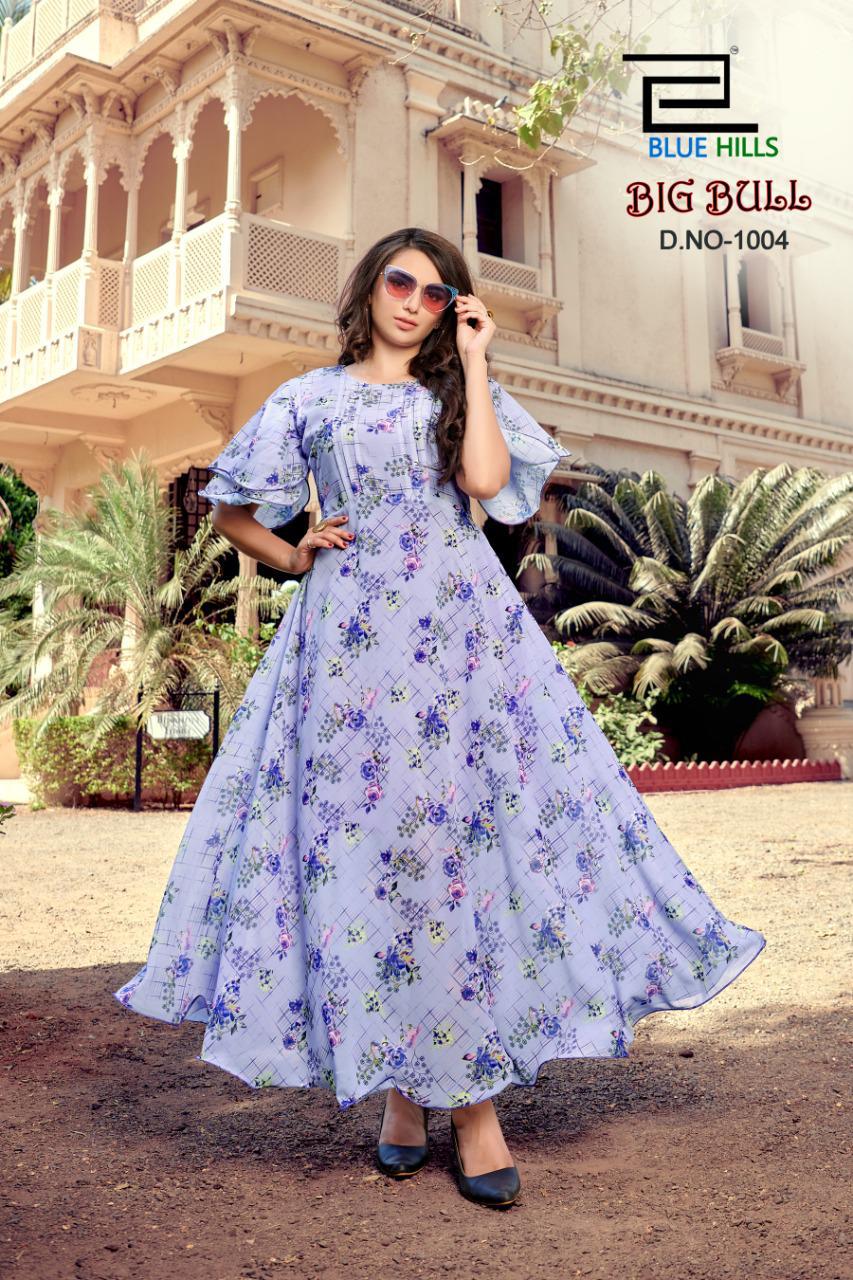 Blue Hills Big Bull  Vol 1 Flair Printed Buy Pure Chiffon Digital Print Party Wear  Catalog