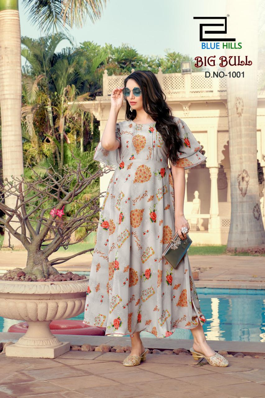 Blue Hills Big Bull  Vol 1 Flair Printed Buy Pure Chiffon Digital Print Party Wear  Catalog