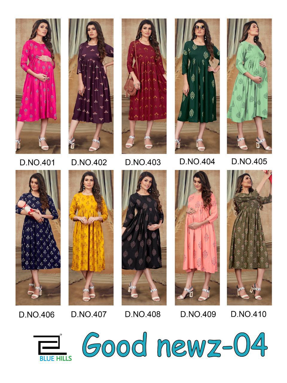 Blue Hills Good News Vol  4 Rayon Printed Kurti  Catalog