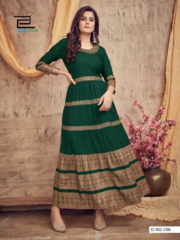 Blue Hills Leela 3 Fancy Kurtis - Buy Designer Fancy Party Wear Kurtis