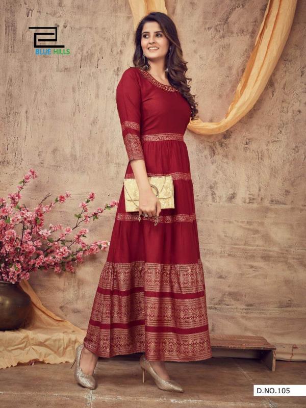 Blue Hills Leela 3 Fancy Kurtis - Buy Designer Fancy Party Wear Kurtis