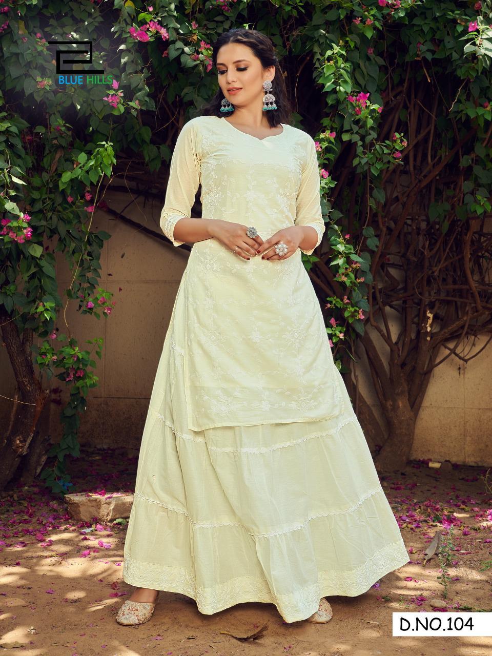 Blue Hills Retro Skirt Vol 1  Fancy Buy Wholesale Designer Kurti With Bottom In India