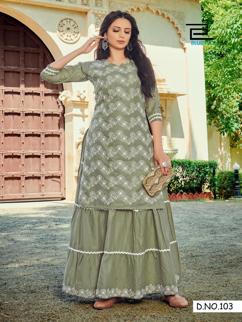 Blue Hills Retro Skirt Vol 1  Fancy Buy Wholesale Designer Kurti With Bottom In India