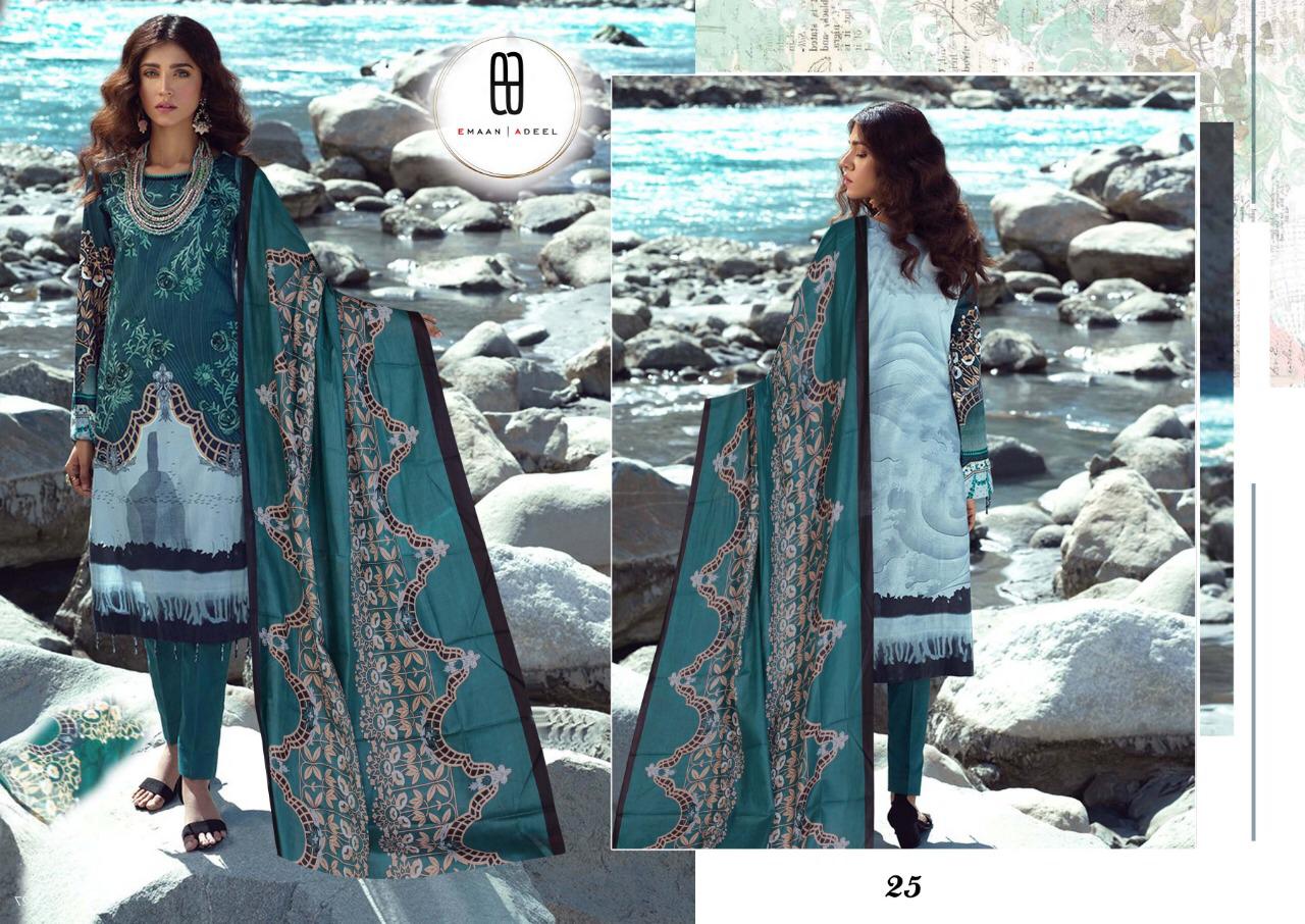 Emaan Adeel Vol 3 Pure Lawn Karachi Cotton Dress Material With Low Rate