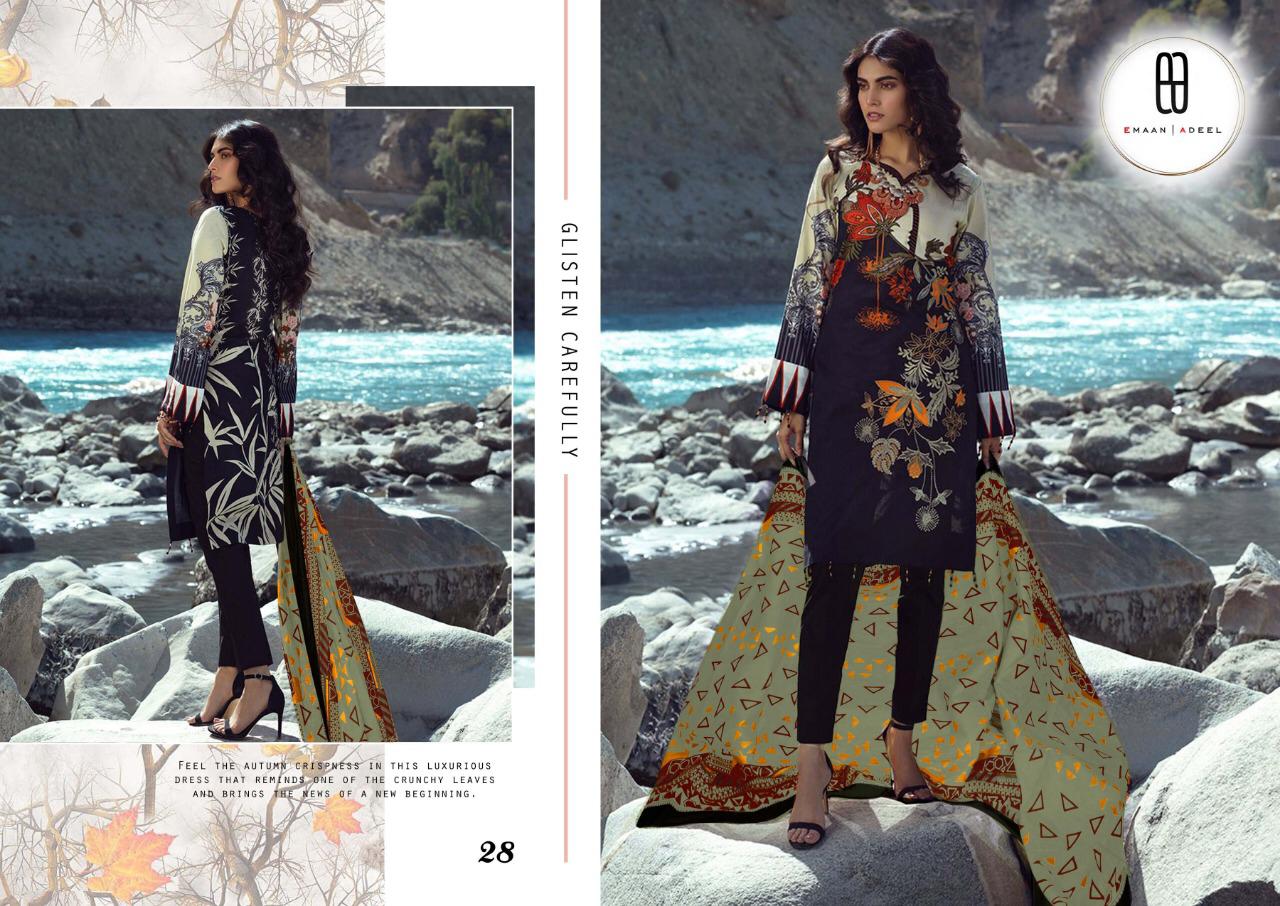 Emaan Adeel Vol 3 Pure Lawn Karachi Cotton Dress Material With Low Rate
