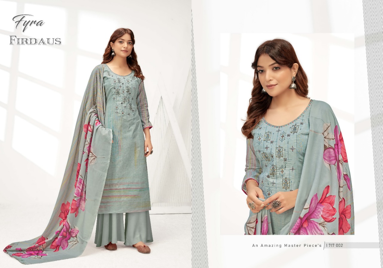 Fyra Firdaus  Fancy Cotton Digital Printed Dress Materials Catalog
