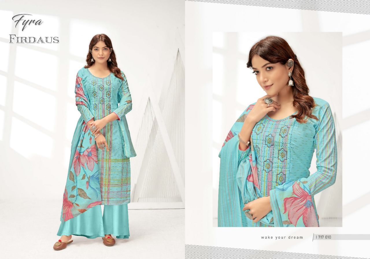 Fyra Firdaus  Fancy Cotton Digital Printed Dress Materials Catalog