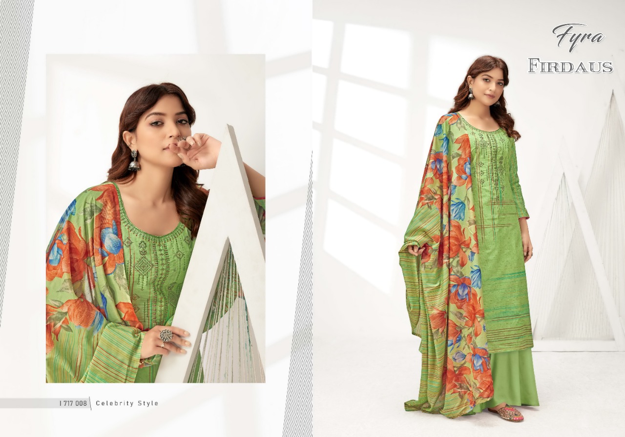 Fyra Firdaus  Fancy Cotton Digital Printed Dress Materials Catalog