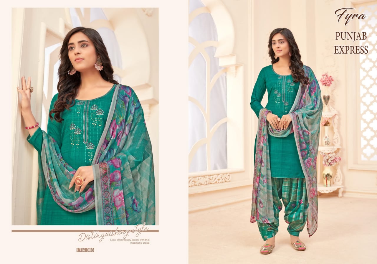 Fyra Punjab Express Soft Cotton Women's Dress Material Online Low Price Catalog
