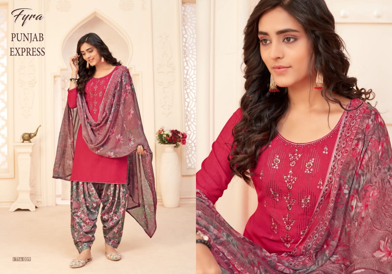 Fyra Punjab Express Soft Cotton Women's Dress Material Online Low Price Catalog