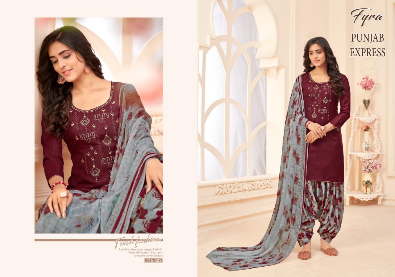 Fyra Punjab Express Soft Cotton Women's Dress Material Online Low Price Catalog