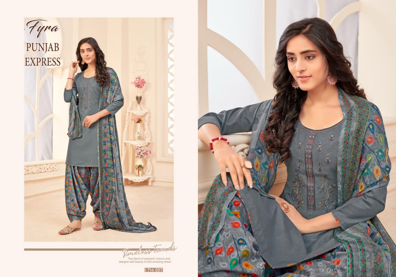 Fyra Punjab Express Soft Cotton Women's Dress Material Online Low Price Catalog