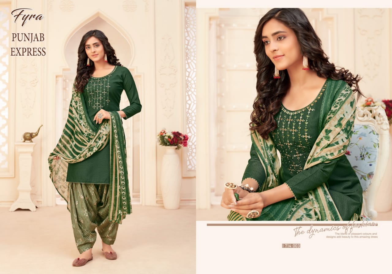 Fyra Punjab Express Soft Cotton Women's Dress Material Online Low Price Catalog