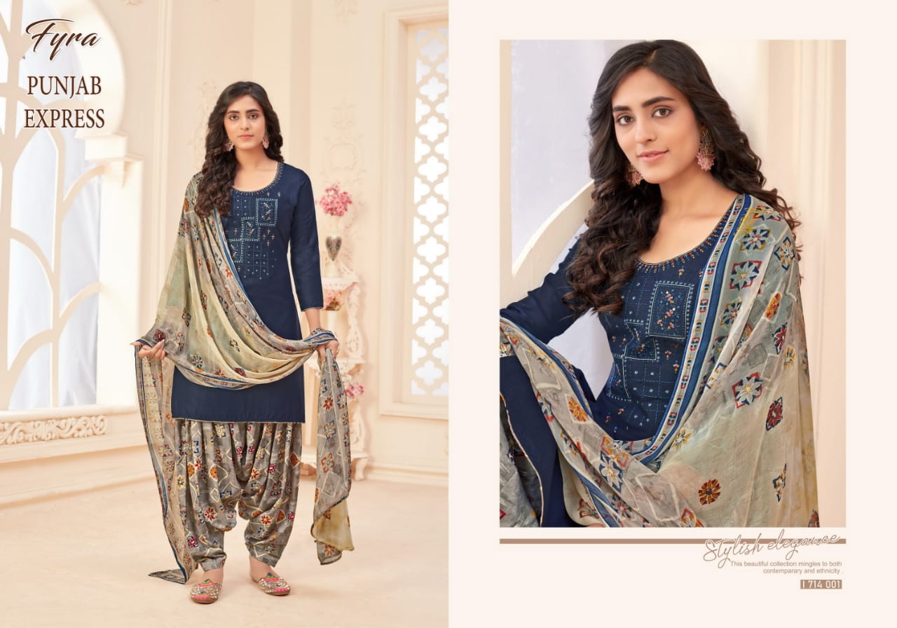 Fyra Punjab Express Soft Cotton Women's Dress Material Online Low Price Catalog