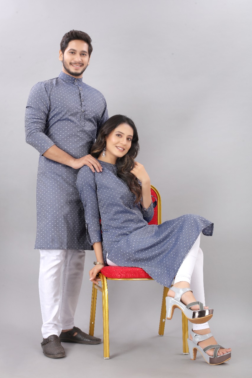 Couple Matching Shirt and Kurta Combo | Lable Rahul Singh