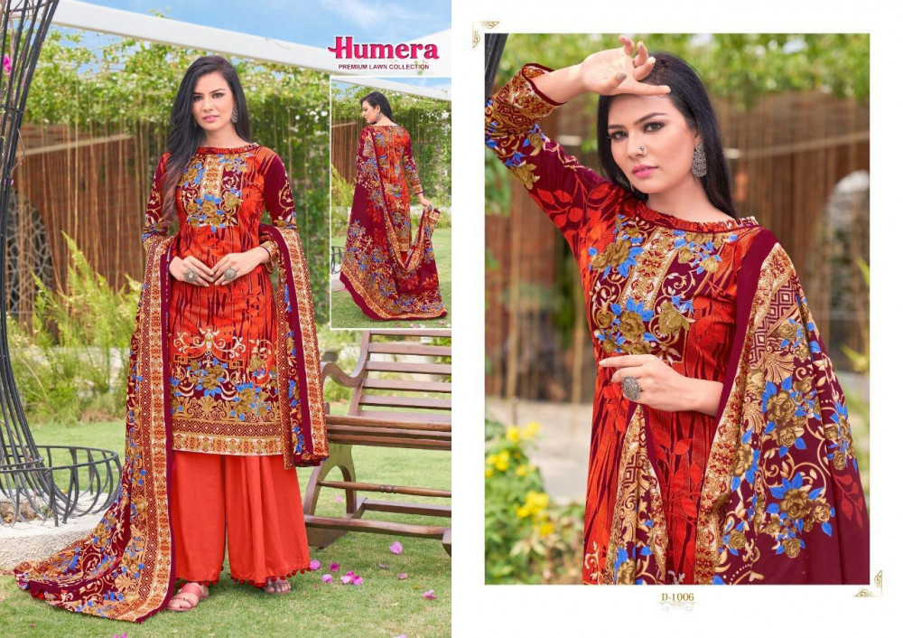 Gull Aahmed Humera Vol 1  Formal Wear Printed Lawn Cotton Suit Material