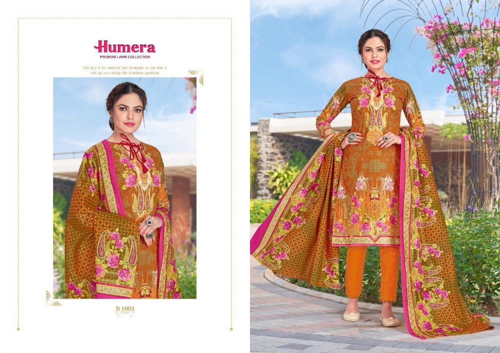 Gull Aahmed Humera Vol 1  Formal Wear Printed Lawn Cotton Suit Material