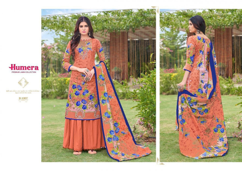 Gull Aahmed Humera Vol 1  Formal Wear Printed Lawn Cotton Suit Material