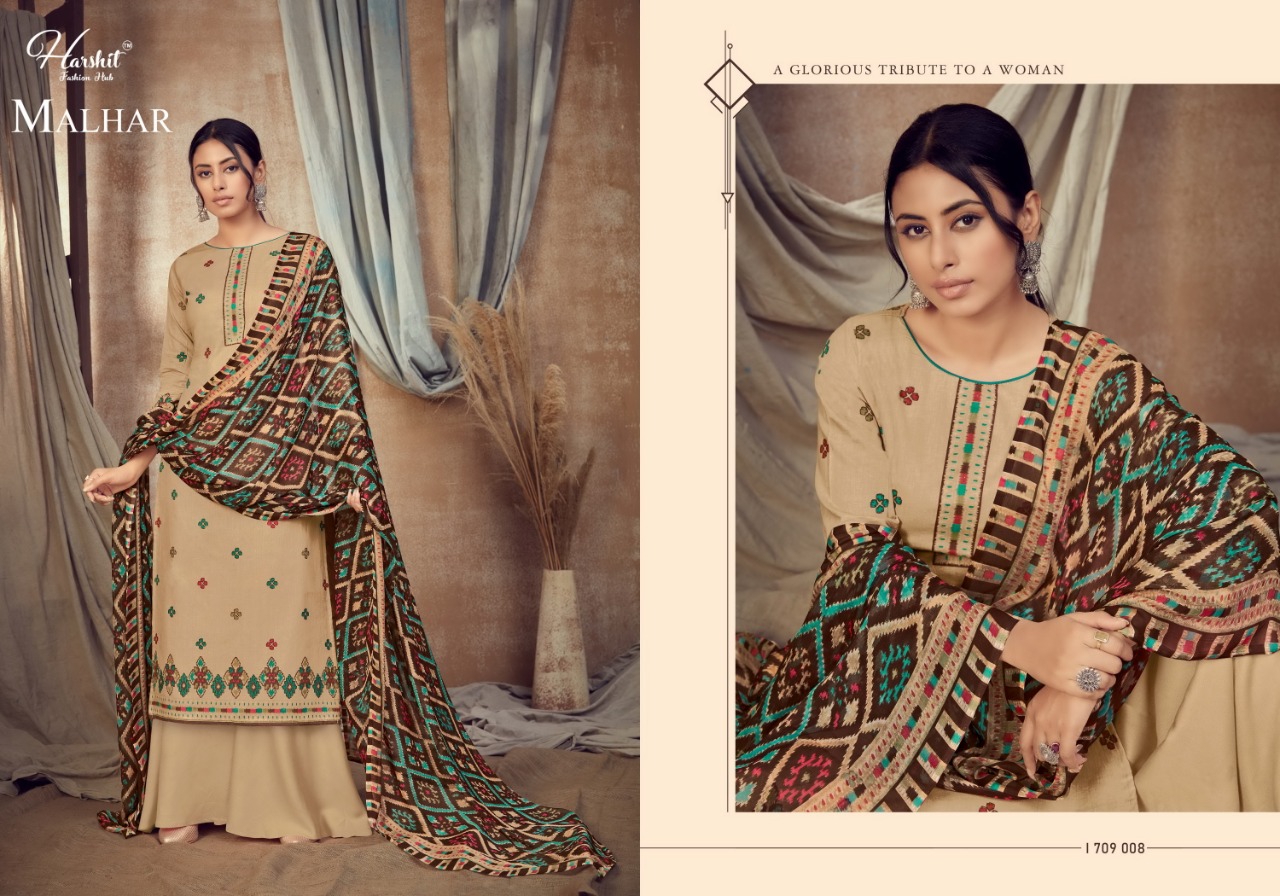 Harshit Malhar Pure Cambric Designer Dress Material Catalog