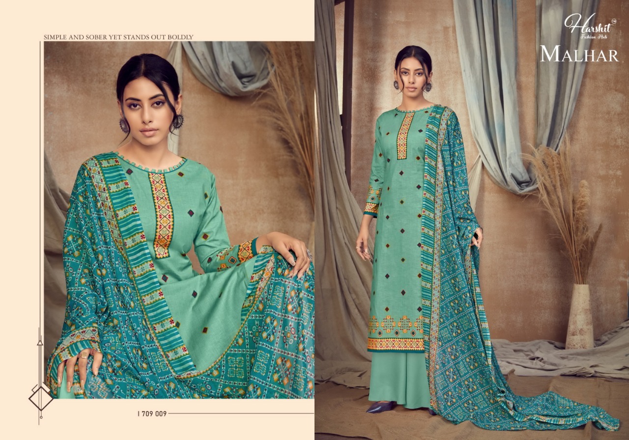 Harshit Malhar Pure Cambric Designer Dress Material Catalog