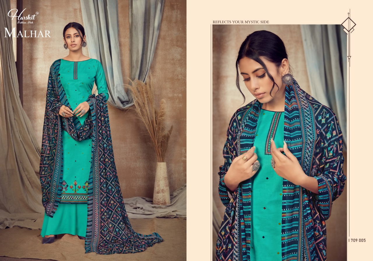 Harshit Malhar Pure Cambric Designer Dress Material Catalog