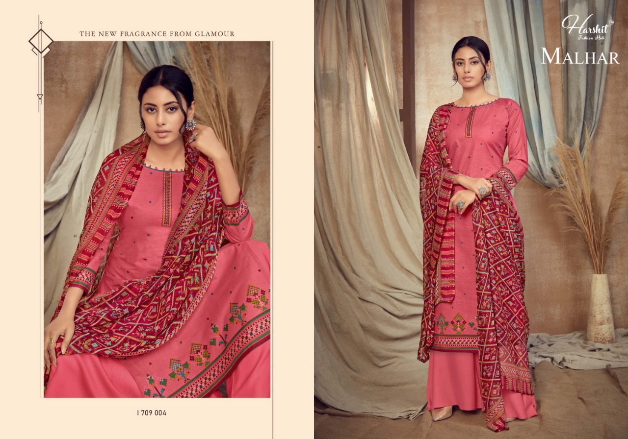 Harshit Malhar Pure Cambric Designer Dress Material Catalog
