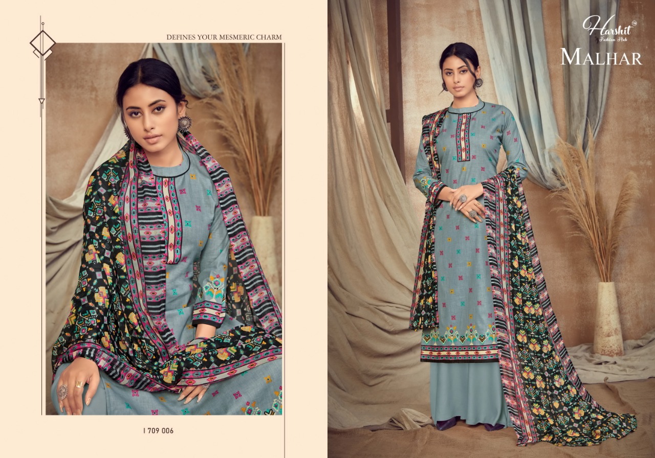 Harshit Malhar Pure Cambric Designer Dress Material Catalog