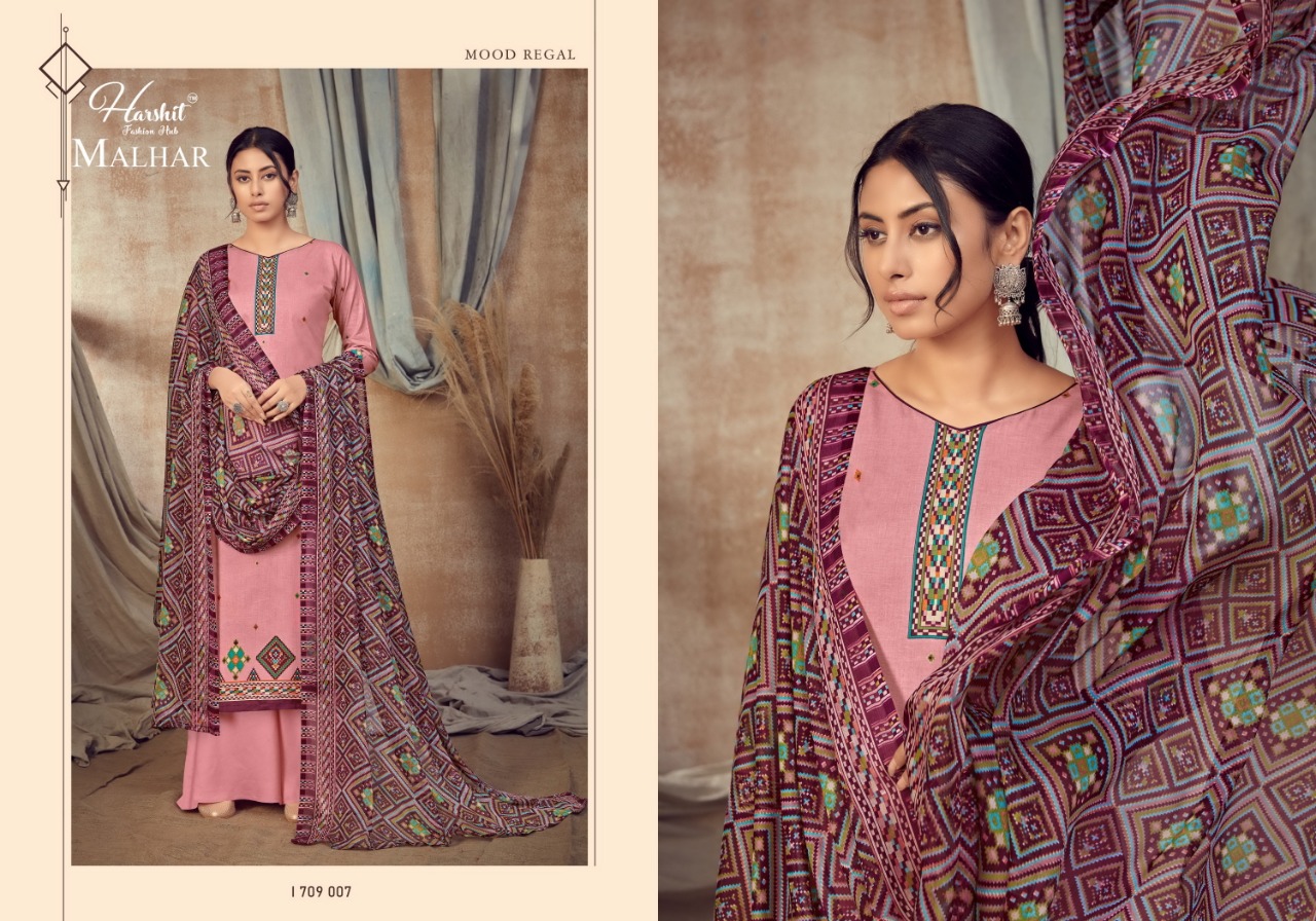 Harshit Malhar Pure Cambric Designer Dress Material Catalog