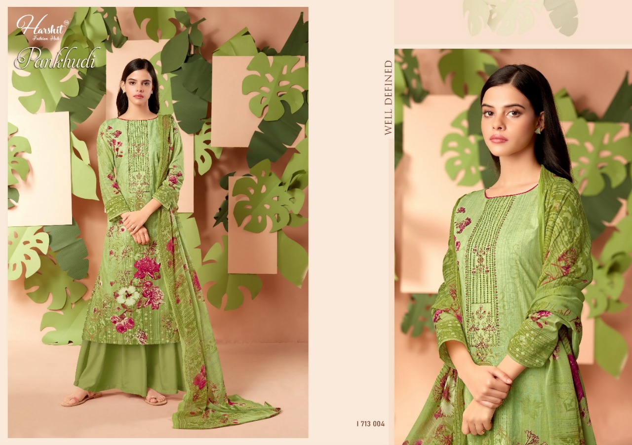 Harshit Pankhudi Vol 2 Printed Embroidery Designer Dress Material  Catalog