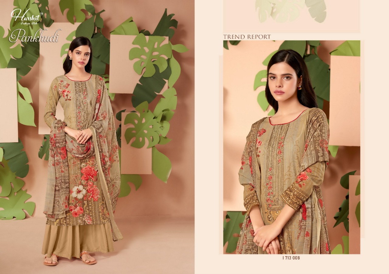 Harshit Pankhudi Vol 2 Printed Embroidery Designer Dress Material  Catalog