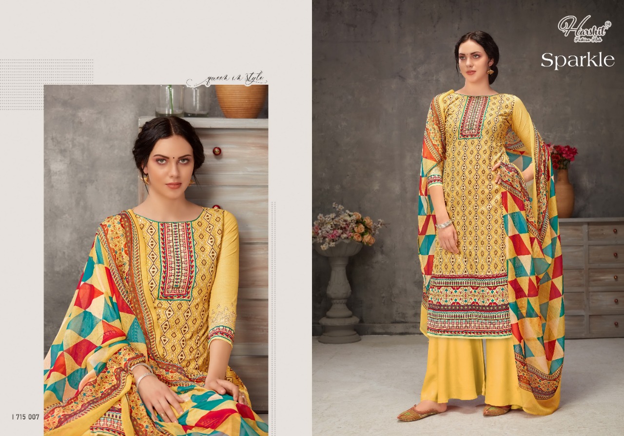 Harshit Sparkle Cotton Fancy Digital Printed Salwar Suits Catalog