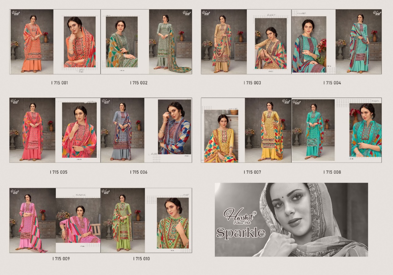 Harshit Sparkle Cotton Fancy Digital Printed Salwar Suits Catalog
