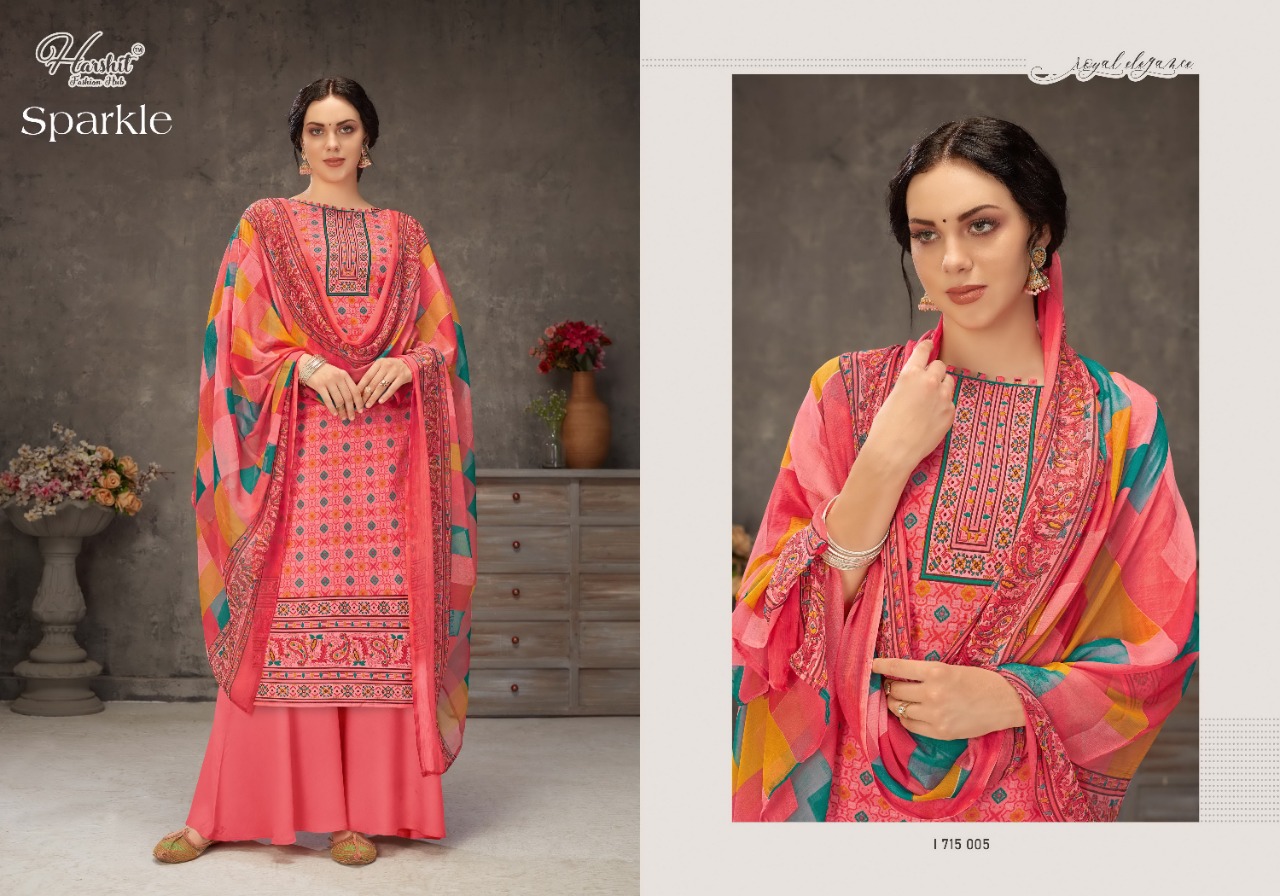 Harshit Sparkle Cotton Fancy Digital Printed Salwar Suits Catalog