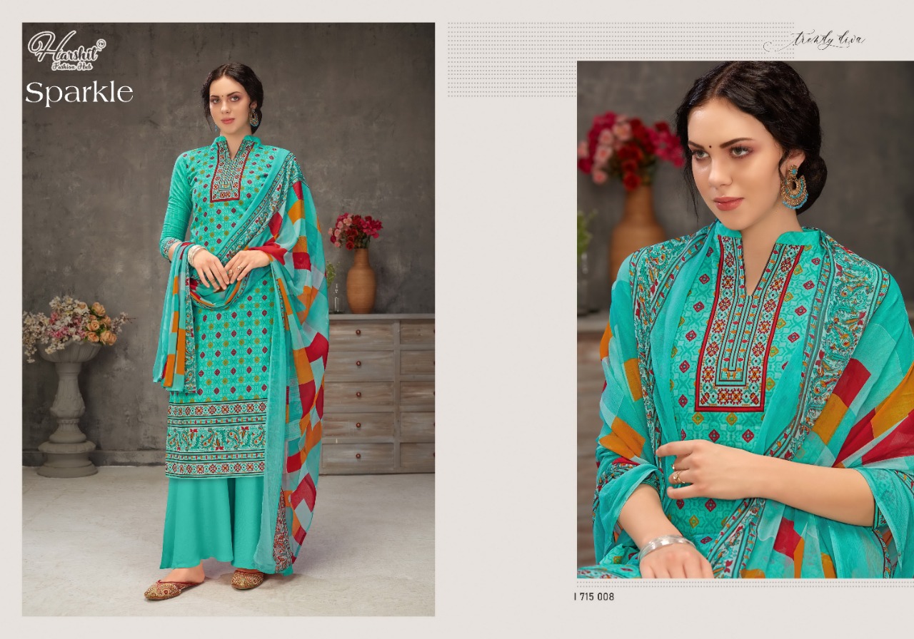 Harshit Sparkle Cotton Fancy Digital Printed Salwar Suits Catalog