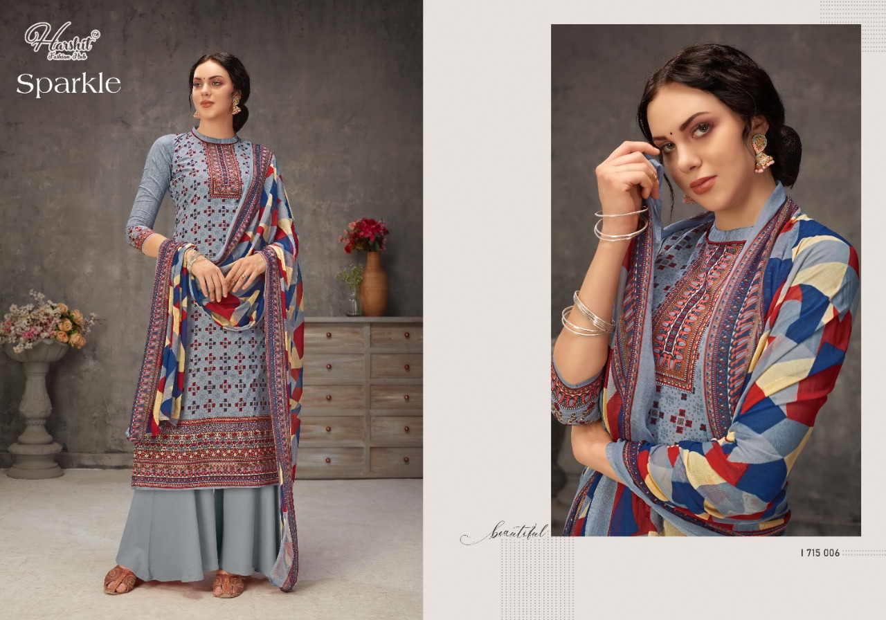 Harshit Sparkle Cotton Fancy Digital Printed Salwar Suits Catalog