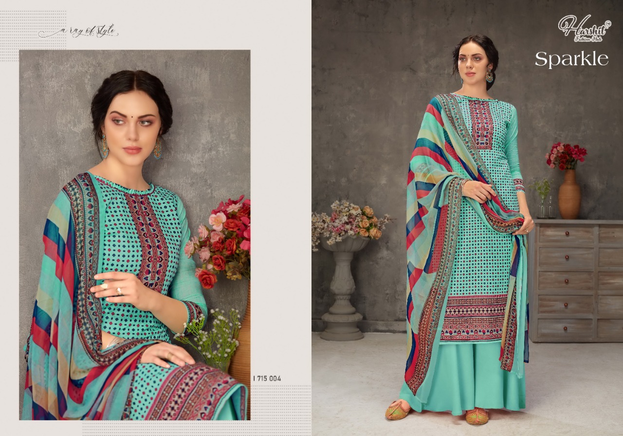 Harshit Sparkle Cotton Fancy Digital Printed Salwar Suits Catalog