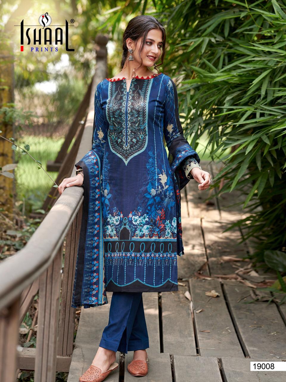 Ishaal Gulmohar Vol  19 Pure Lawn Karachi Dress Material Buy Lawn Cotton Suits Wholesale