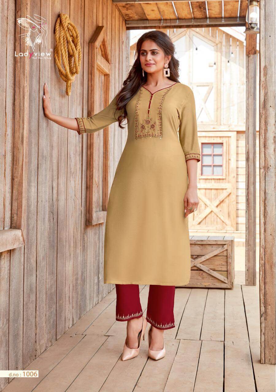 Lady View Misty Rayon Buy Wholesale Designer Kurti With Bottom In India