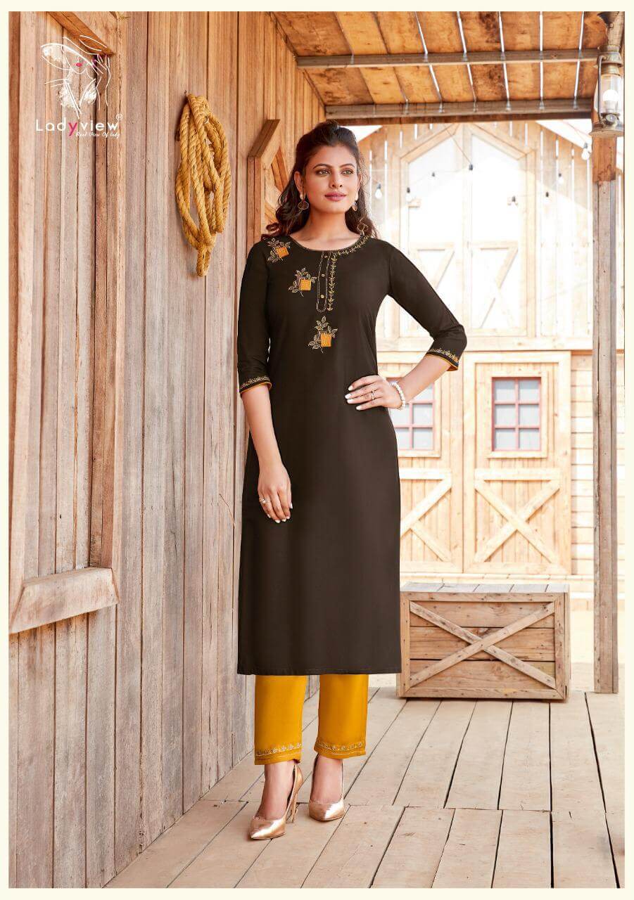 Lady View Misty Rayon Buy Wholesale Designer Kurti With Bottom In India