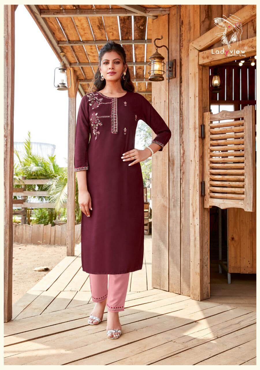 Lady View Misty Rayon Buy Wholesale Designer Kurti With Bottom In India