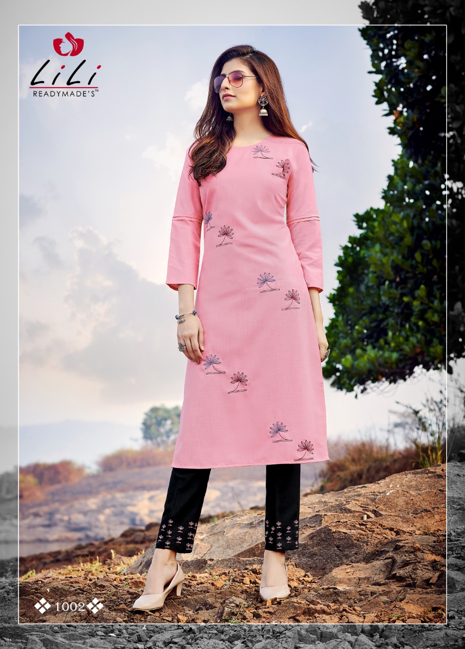 Lili Kasturi  Casual Wear Printed Kurti With  Bottom Catalog