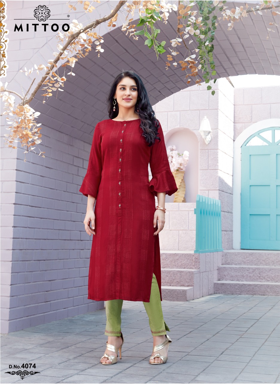 Mittoo Mohini Vol  8 Rayon Fancy Kurti With Bottom Catalog